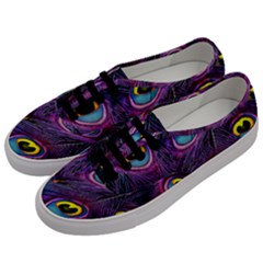 Peacock Feathers Purple Men s Classic Low Top Sneakers by snowwhitegirl