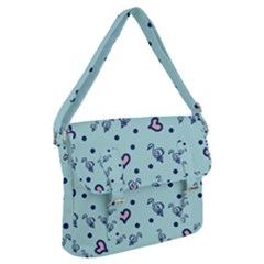 Duck Family Blue Pink Hearts Pattern Buckle Messenger Bag