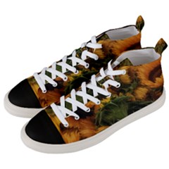 Bunch Of Sunflowers Men s Mid-top Canvas Sneakers by okhismakingart