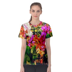 Orchids in the Market Women s Sport Mesh Tee