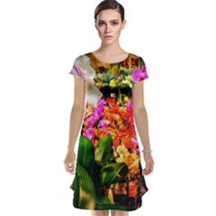 Orchids in the Market Cap Sleeve Nightdress