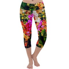 Orchids in the Market Capri Yoga Leggings