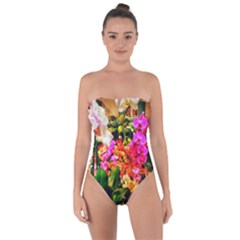 Orchids in the Market Tie Back One Piece Swimsuit