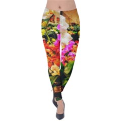 Orchids in the Market Velvet Leggings