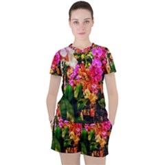 Orchids in the Market Women s Tee and Shorts Set