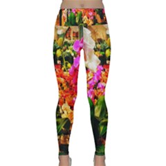 Orchids in the Market Lightweight Velour Classic Yoga Leggings