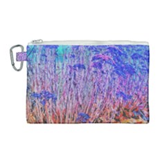 Sedum And Turquoise Canvas Cosmetic Bag (large) by okhismakingart
