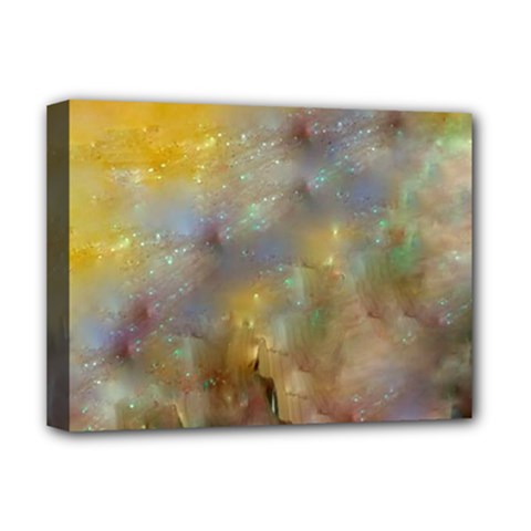 Abstract: Candle And Nail Polish Deluxe Canvas 16  X 12  (stretched)  by okhismakingart