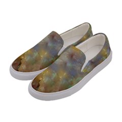 Abstract: Candle And Nail Polish Women s Canvas Slip Ons by okhismakingart