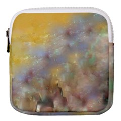 Abstract: Candle And Nail Polish Mini Square Pouch by okhismakingart