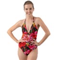 Lovely Lilies  Halter Cut-Out One Piece Swimsuit View1