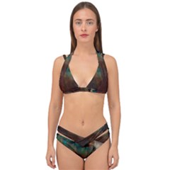 Abstract: Hallway Double Strap Halter Bikini Set