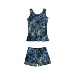 Queen Annes Lace In Blue And Yellow Kids  Boyleg Swimsuit by okhismakingart