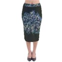 Queen Annes Lace in Blue and Yellow Velvet Midi Pencil Skirt View1