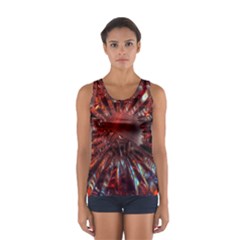 Crystal Daisy Sport Tank Top  by okhismakingart