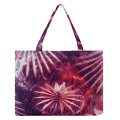 Faded Crystal Flower Zipper Medium Tote Bag by okhismakingart