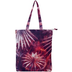 Faded Crystal Flower Double Zip Up Tote Bag by okhismakingart