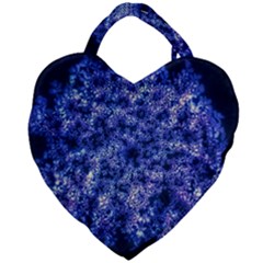 Queen Annes Lace In Blue Giant Heart Shaped Tote