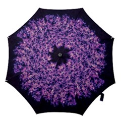 Queen Annes Lace In Purple And White Hook Handle Umbrellas (large) by okhismakingart