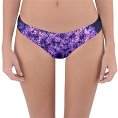 Queen Annes Lace In Purple And White Reversible Hipster Bikini Bottoms by okhismakingart