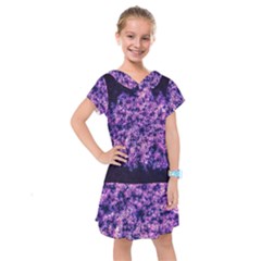 Queen Annes Lace In Purple And White Kids  Drop Waist Dress by okhismakingart