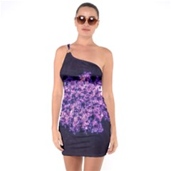 Queen Annes Lace In Purple And White One Soulder Bodycon Dress by okhismakingart