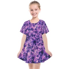 Queen Annes Lace In Purple And White Kids  Smock Dress by okhismakingart