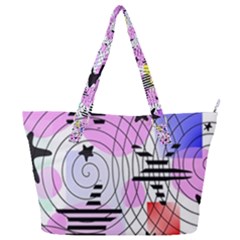 Stars And Spirals Full Print Shoulder Bag by okhismakingart