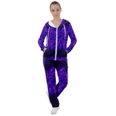 Queen Annes Lace In Blue And Purple Women s Tracksuit by okhismakingart