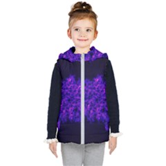 Queen Annes Lace In Blue And Purple Kids  Hooded Puffer Vest by okhismakingart
