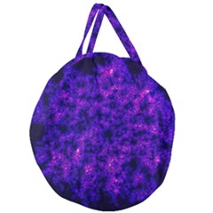 Queen Annes Lace In Blue And Purple Giant Round Zipper Tote by okhismakingart