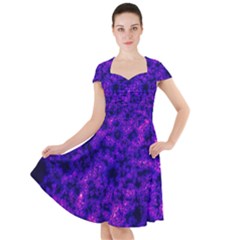 Queen Annes Lace In Blue And Purple Cap Sleeve Midi Dress by okhismakingart