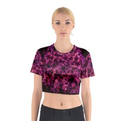 Queen Annes Lace In Red Cotton Crop Top by okhismakingart