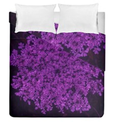 Queen Annes Lace In Purple Duvet Cover Double Side (queen Size) by okhismakingart