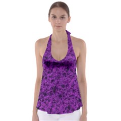 Queen Annes Lace In Purple Babydoll Tankini Top