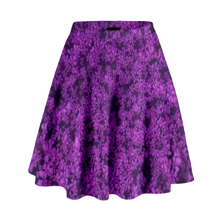 Queen Annes Lace in Purple High Waist Skirt