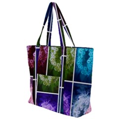 Closing Queen Annes Lace Collage (horizontal) Zip Up Canvas Bag by okhismakingart