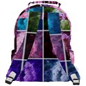 Closing Queen Annes Lace Collage (Vertical) Rounded Multi Pocket Backpack View3