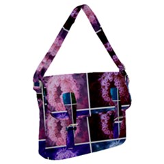 Closing Queen Annes Lace Collage (vertical) Buckle Messenger Bag by okhismakingart