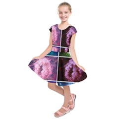 Closing Queen Annes Lace Collage (Vertical) Kids  Short Sleeve Dress