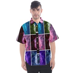 Closing Queen Annes Lace Collage (Vertical) Men s Short Sleeve Shirt