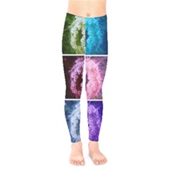 Closing Queen Annes Lace Collage (Vertical) Kids  Legging