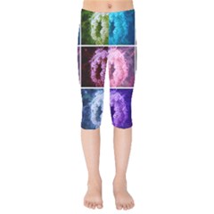 Closing Queen Annes Lace Collage (Vertical) Kids  Capri Leggings 