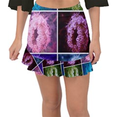 Closing Queen Annes Lace Collage (Vertical) Fishtail Mini Chiffon Skirt