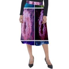 Closing Queen Annes Lace Collage (Vertical) Classic Velour Midi Skirt 