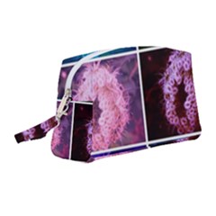 Closing Queen Annes Lace Collage (Vertical) Wristlet Pouch Bag (Medium)