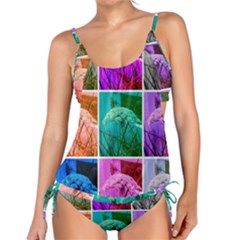 Color Block Queen Annes Lace Collage Tankini Set by okhismakingart