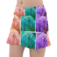 Color Block Queen Annes Lace Collage Tennis Skirt