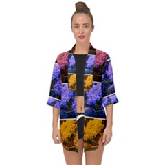 Primary Color Queen Anne s Lace Open Front Chiffon Kimono by okhismakingart