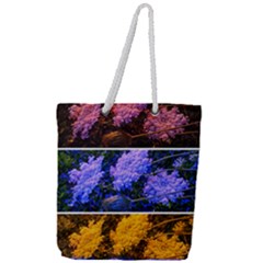 Primary Color Queen Anne s Lace Full Print Rope Handle Tote (large) by okhismakingart